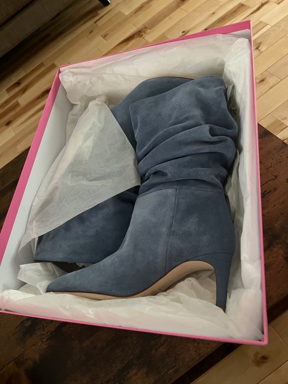 NWT Paris Texas Cyan Suede High Heel Ankle Boots - Picture 8 of 11